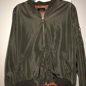 Army green bomber jacket